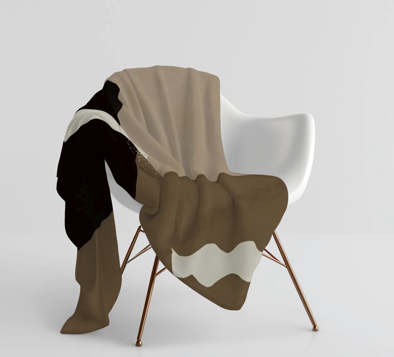 Ispo minimal neutral abstract coperta in pile da Little Dean