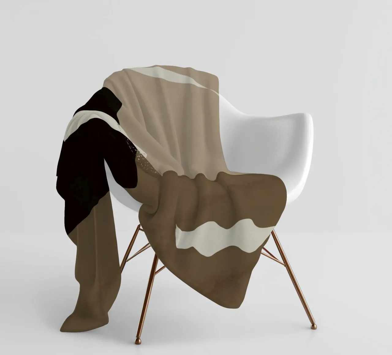 Ispo minimal neutral abstract coperta in pile da Little Dean