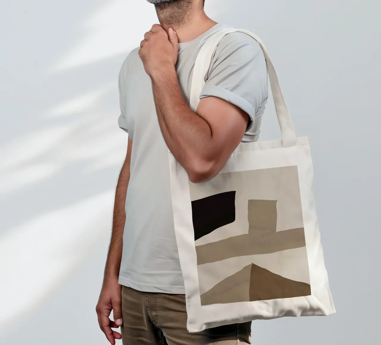 Inspo minimal neutral abstract 02 borsa in juta da Little Dean