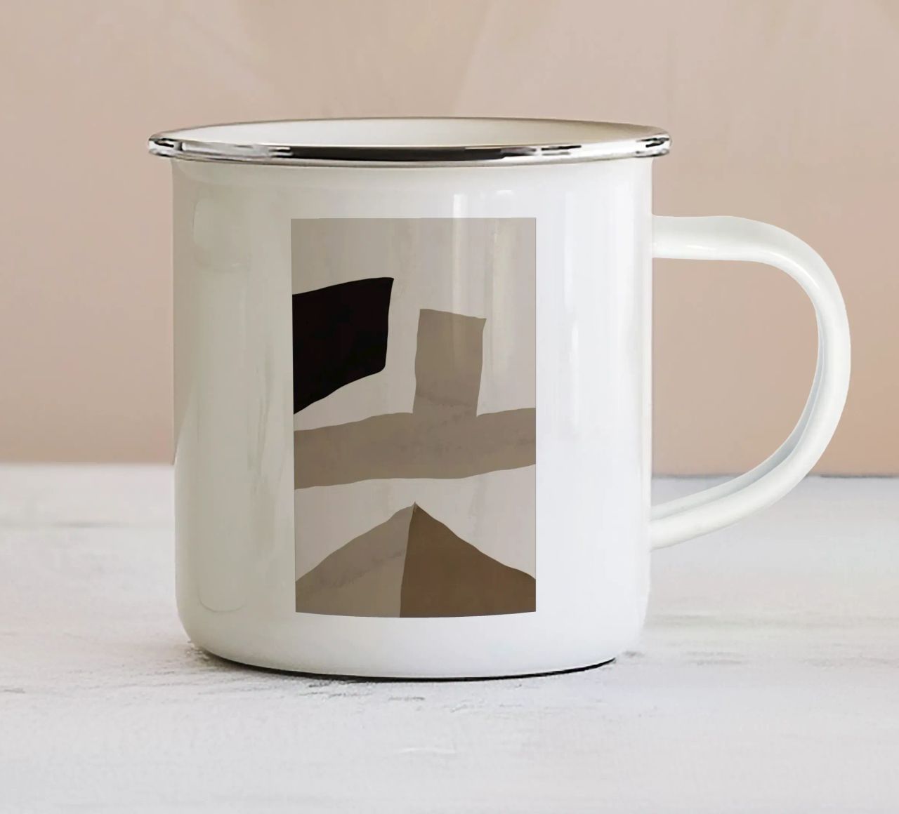 Inspo minimal neutral abstract 02 tazza in smalto da Little Dean