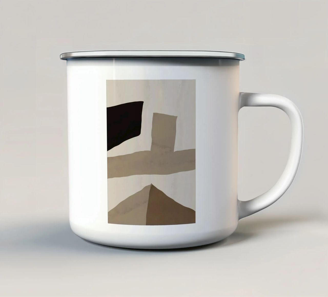 Inspo minimal neutral abstract 02 tazza in smalto da Little Dean
