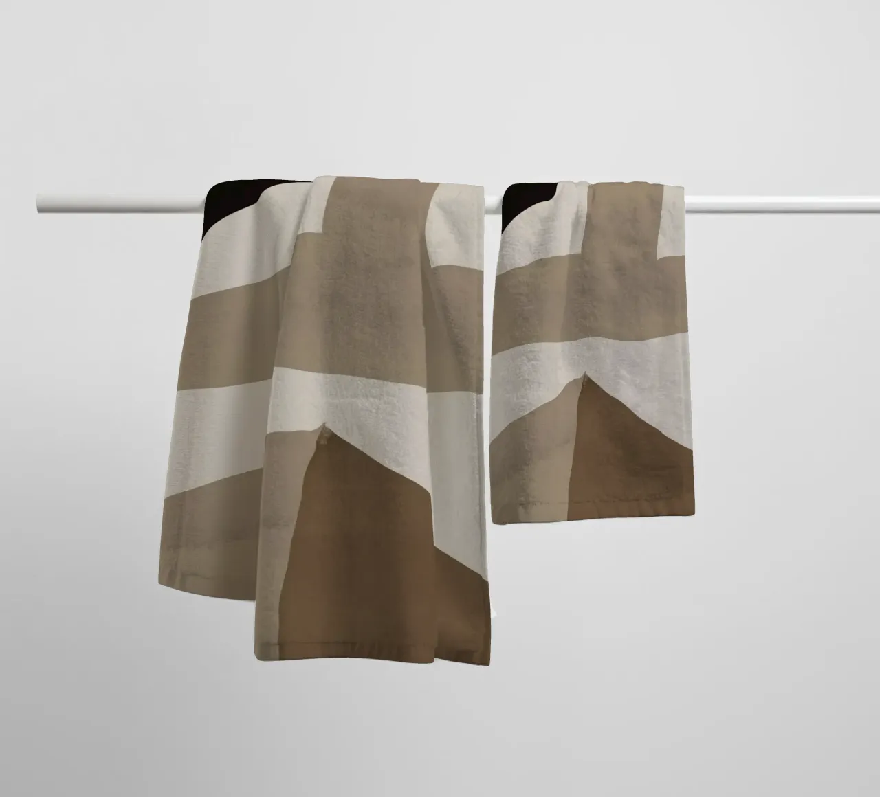 Inspo minimal neutro abstracto 02 toalla de baño de Little Dean