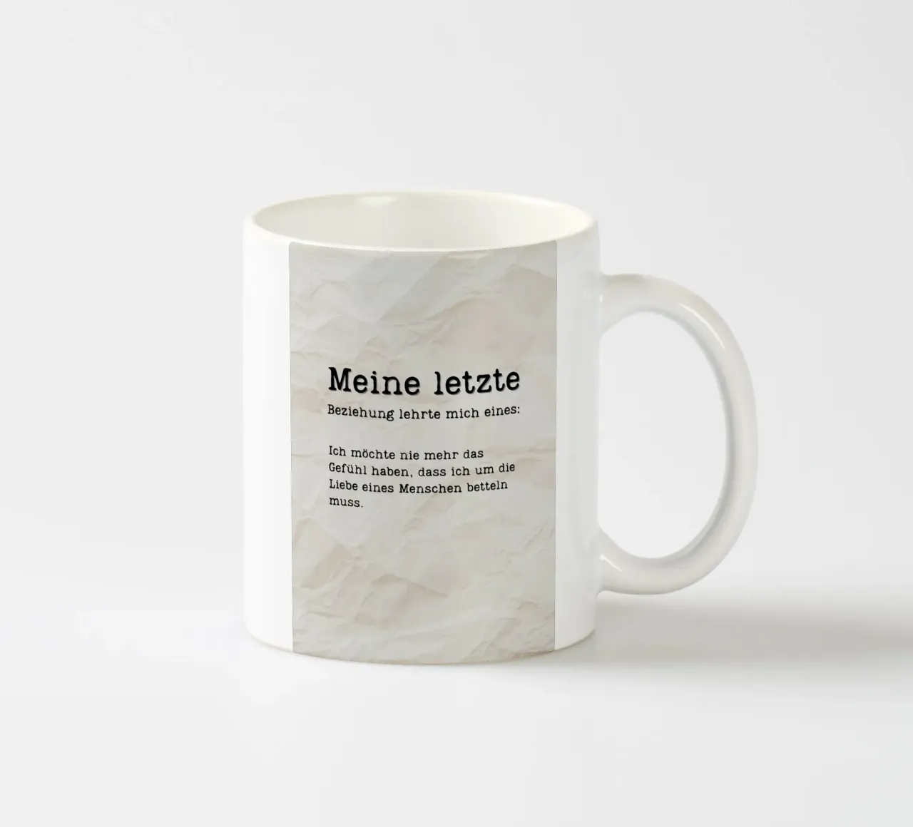 MEINE LETZTE… ceramic mug by Einfach Uebel