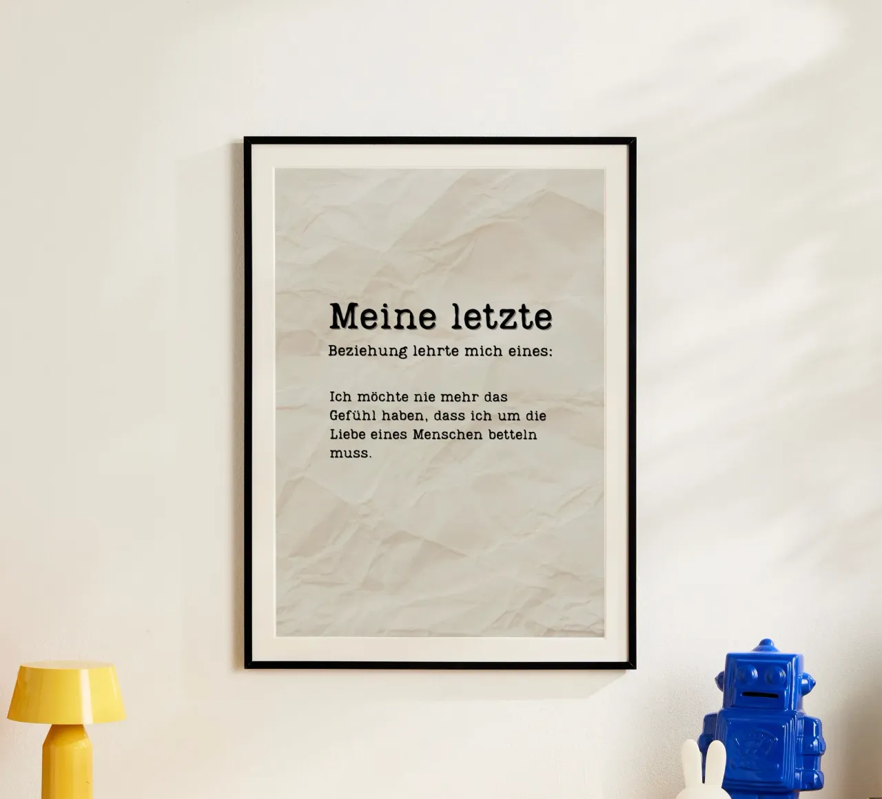 MEINE LETZTE… poster con telaio in alluminio da Einfach Uebel