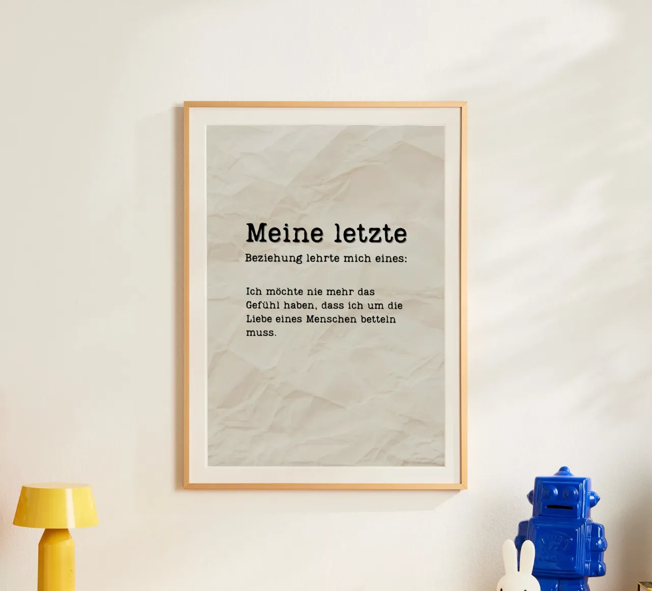 MEINE LETZTE… poster con telaio in alluminio da Einfach Uebel