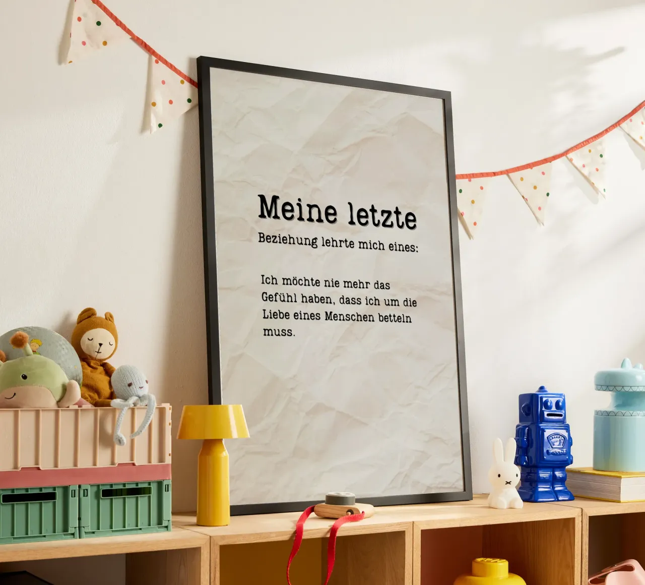 MEINE LETZTE… poster con telaio in alluminio da Einfach Uebel