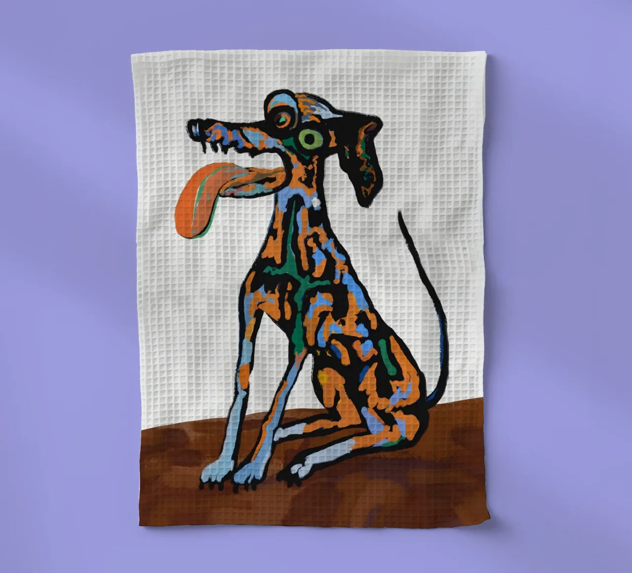 Portrait d'un chien fou torchon de Little Dean
