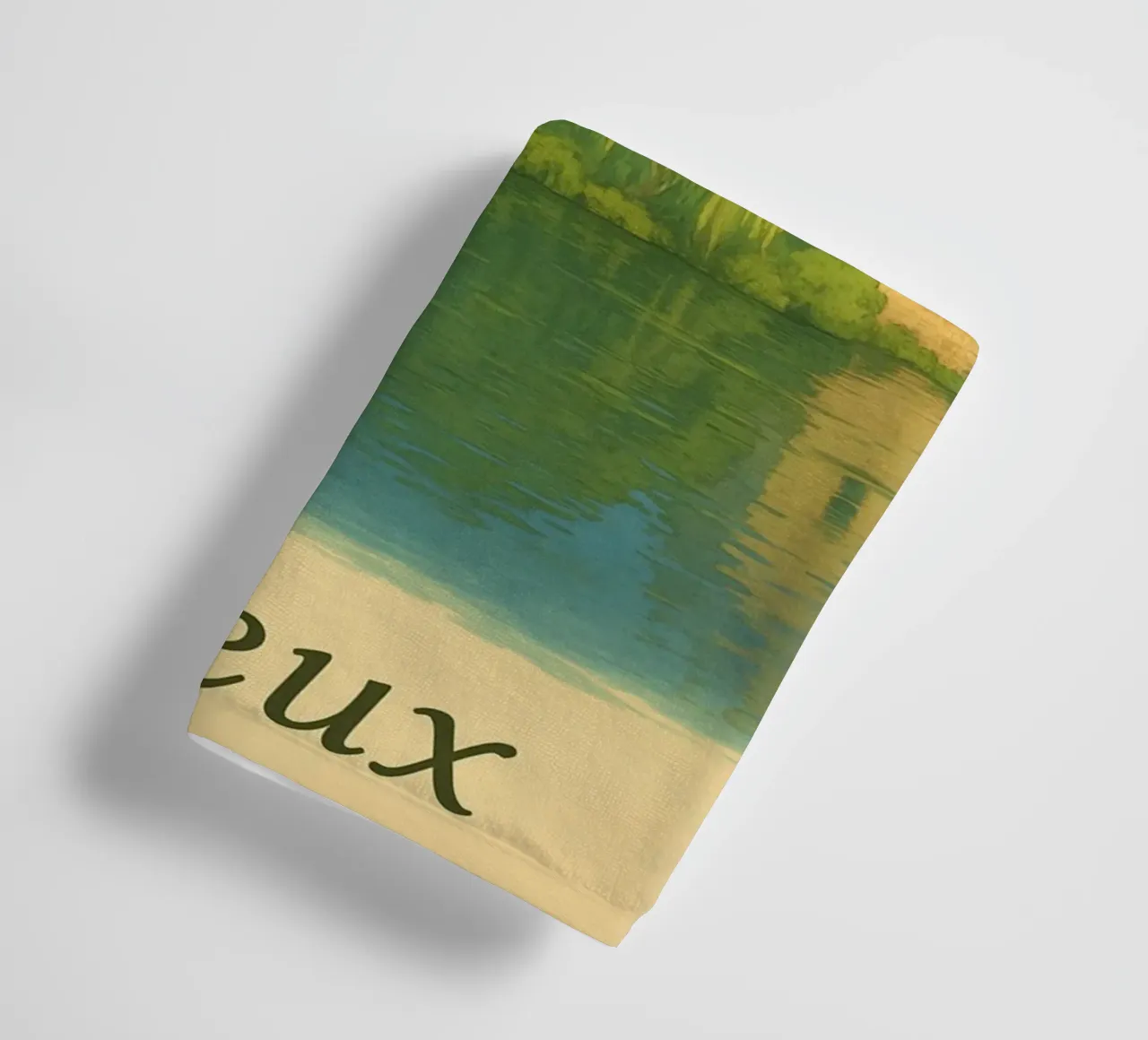 Évreux in Normandy - Cathedral in postcard mode towel by PrintMoiUnTruc