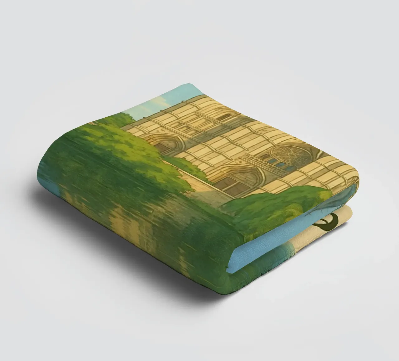 Évreux in Normandy - Cathedral in postcard mode towel by PrintMoiUnTruc