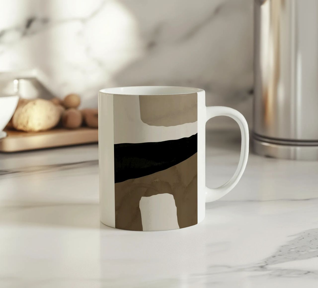 Ispo minimal neutral abstract 03 tazza in ceramica da Little Dean