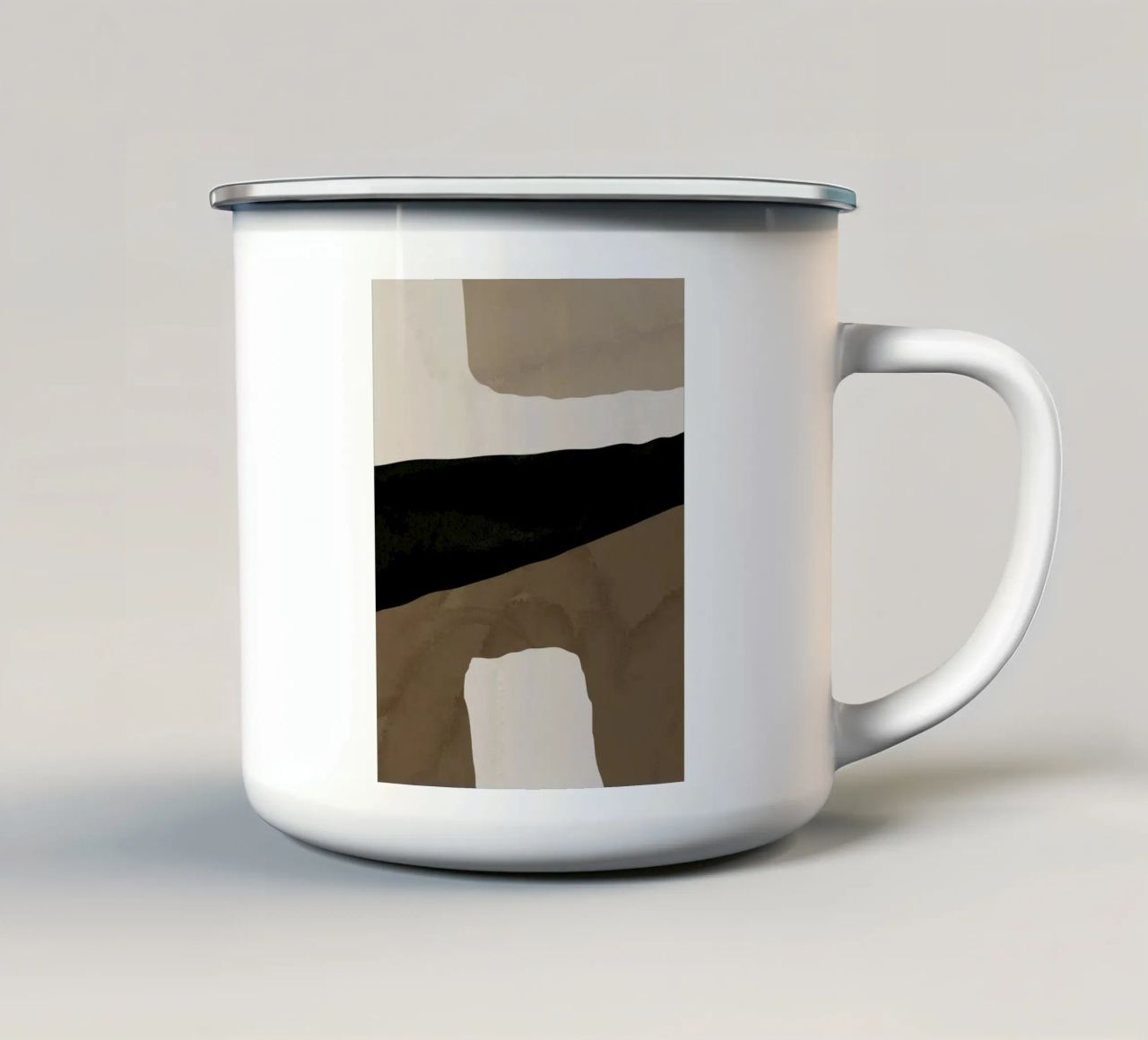 Ispo minimal neutral abstract 03 tazza in smalto da Little Dean