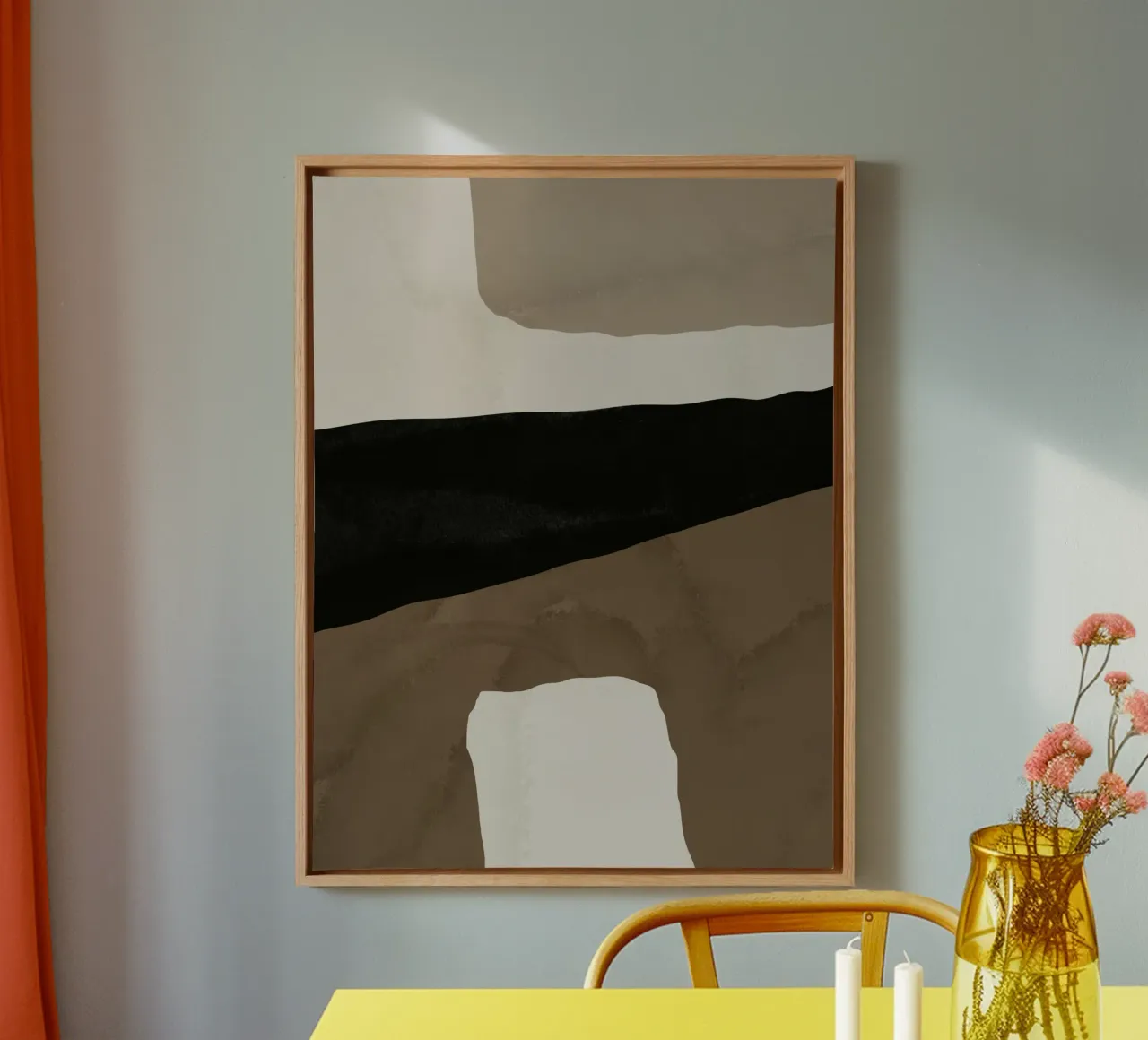 Ispo minimal neutral abstract 03 tela da Little Dean