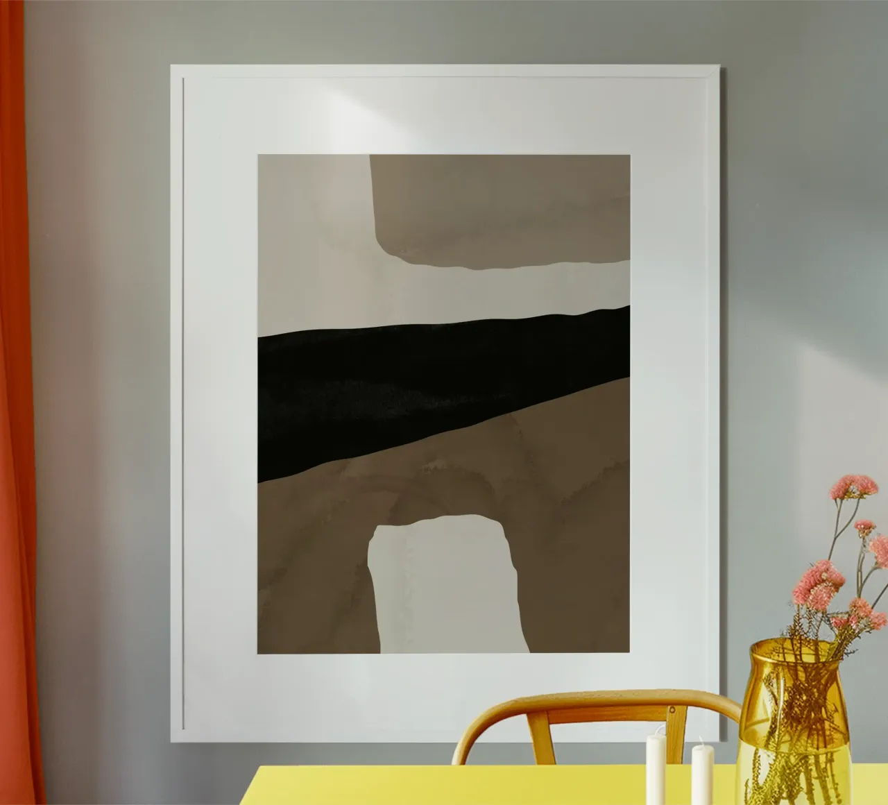 Ispo minimal neutral abstract 03 carta hahnemühle da Little Dean