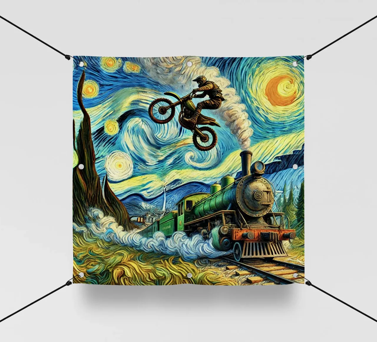 Retro Steampunk telo in pvc da Vintage Van Gogh
