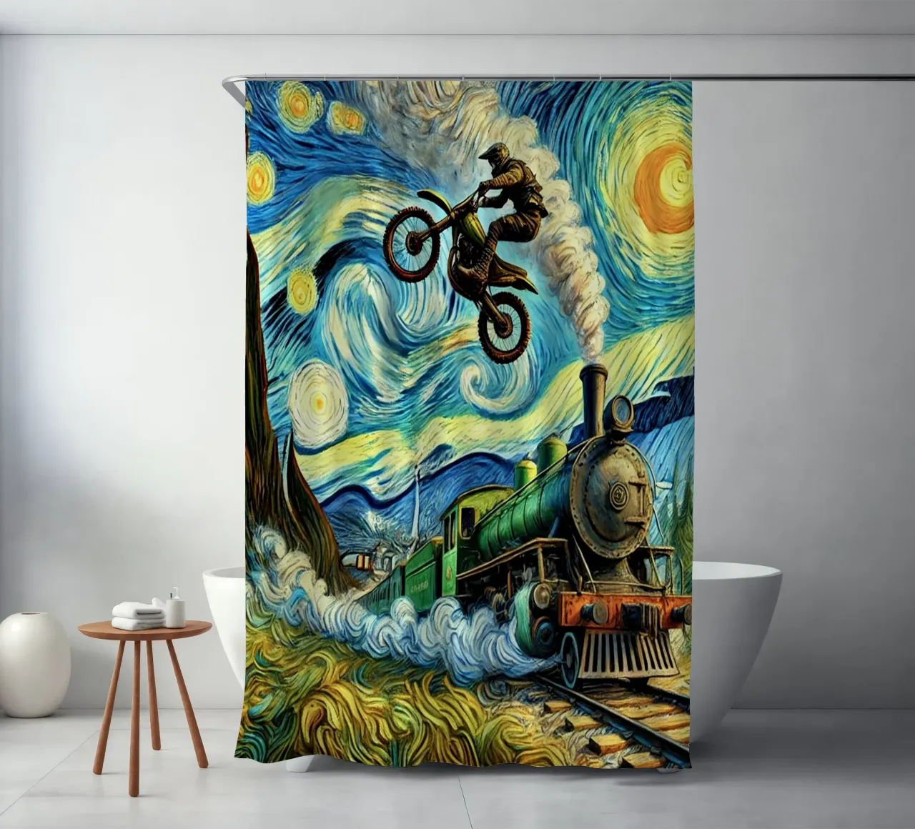 Retro Steampunk tenda da doccia da Vintage Van Gogh