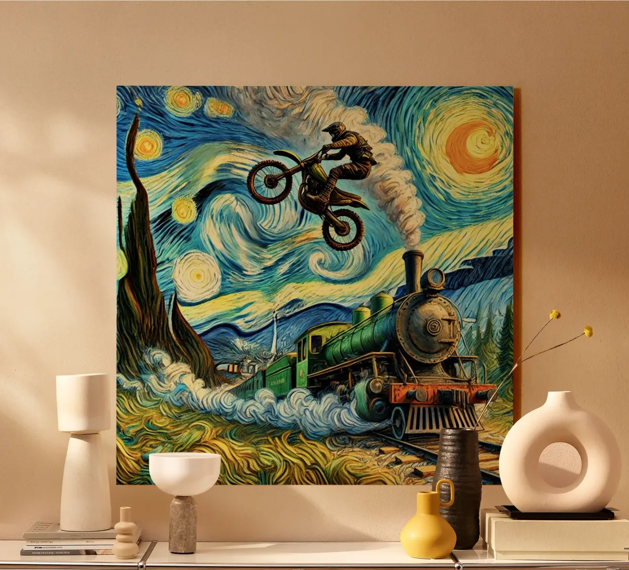 Retro Steampunk alluminio dibond da Vintage Van Gogh