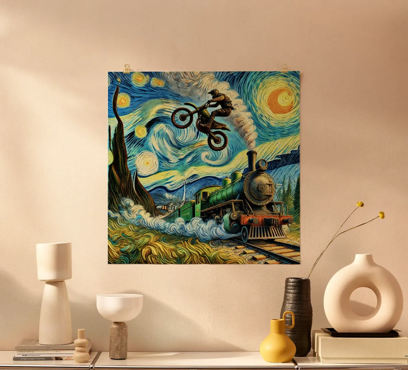 Retro Steampunk poster da Vintage Van Gogh