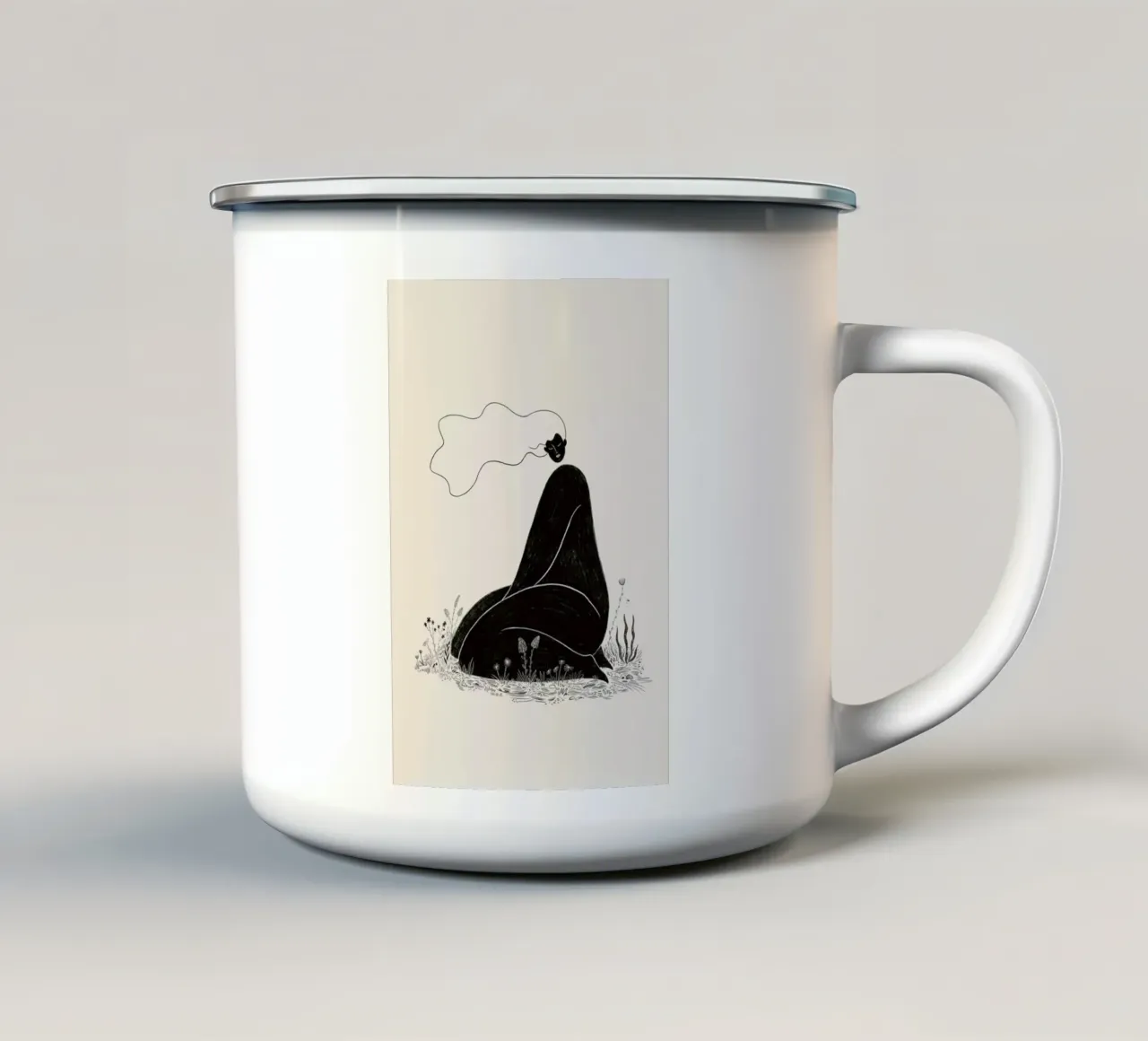 At One with Nature II tazza in smalto da Graphite