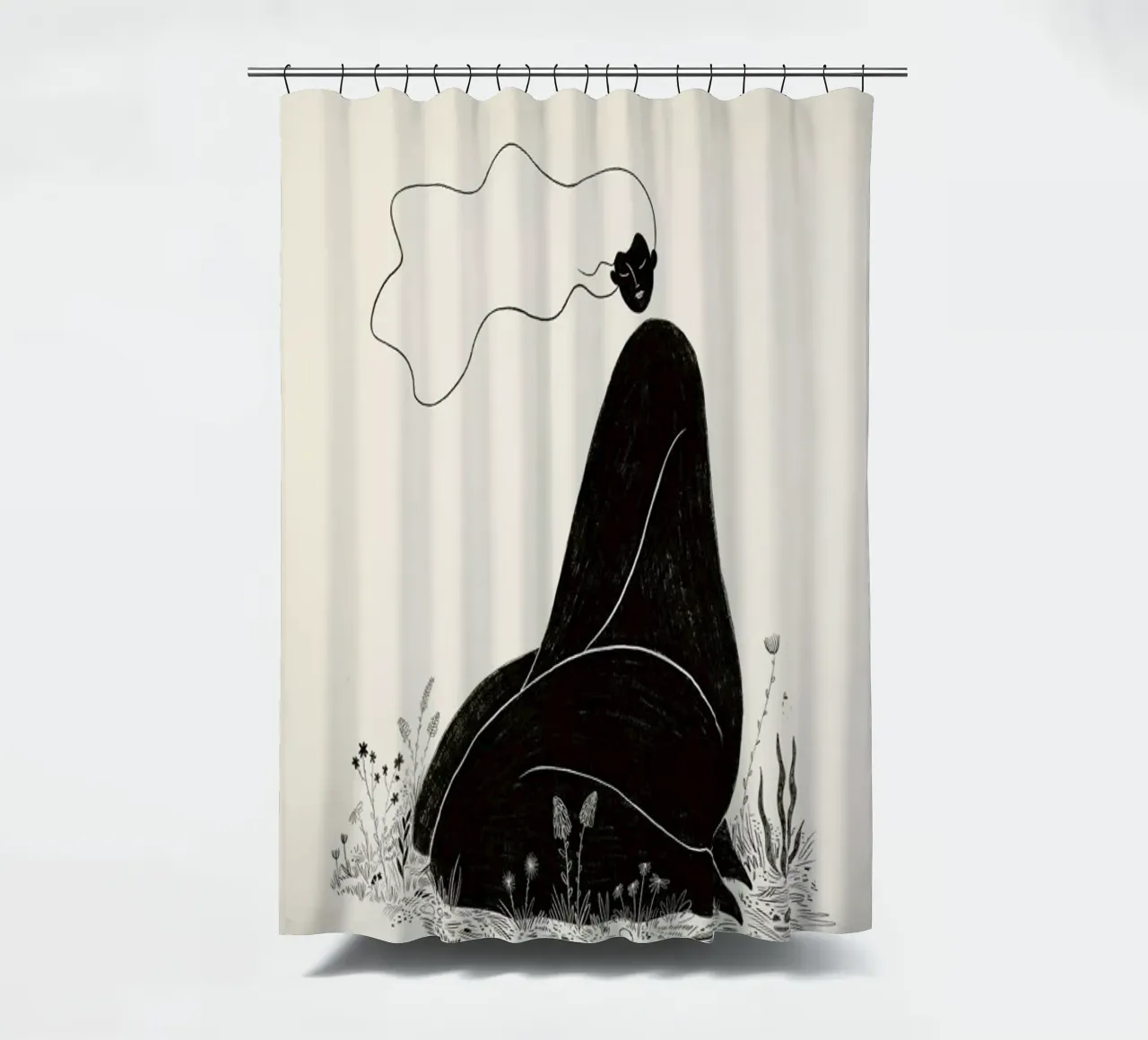 At One with Nature II tenda da doccia da Graphite