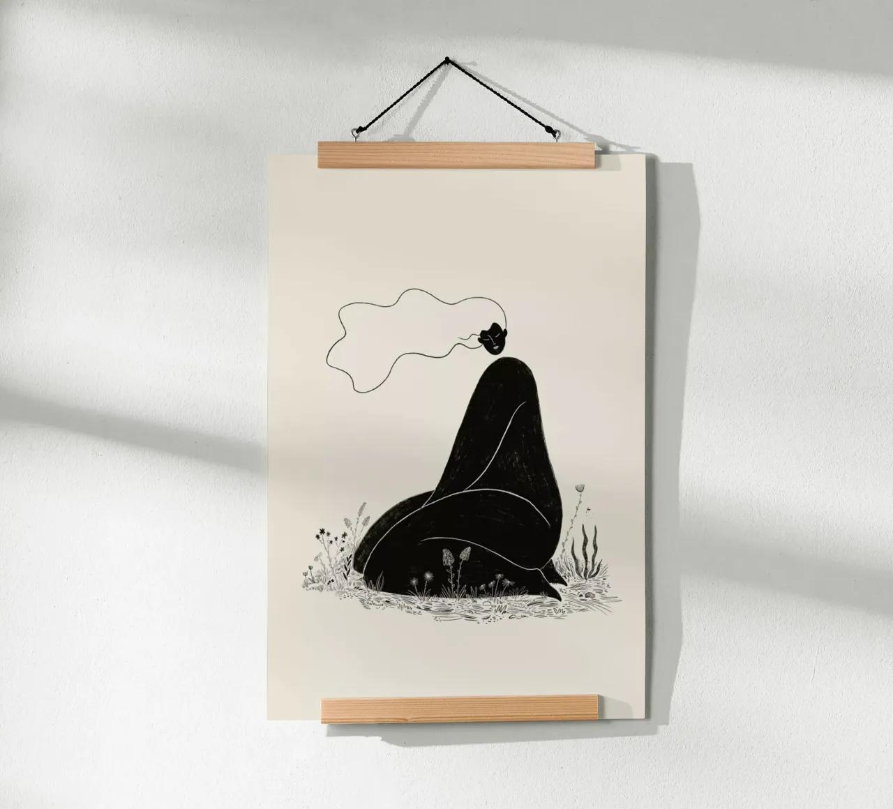 At One with Nature II poster con telaio in alluminio da Graphite