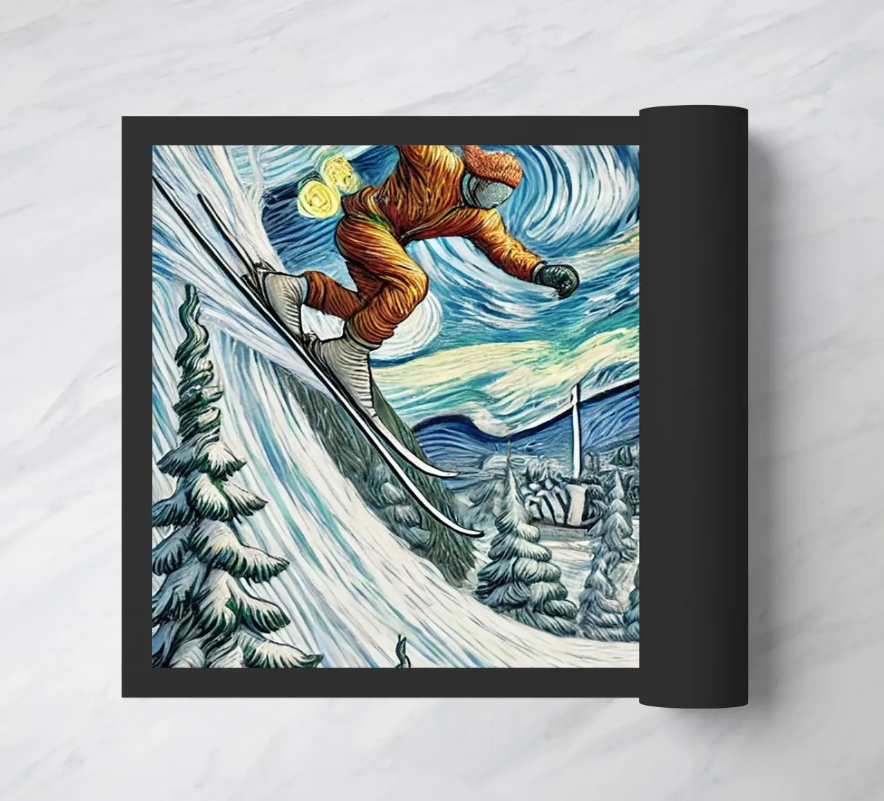 Retro Yeti Ski Attack zerbino da Vintage Van Gogh