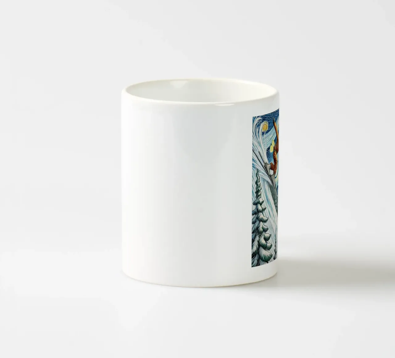 Retro Yeti Ski Attack tazza in ceramica da Vintage Van Gogh