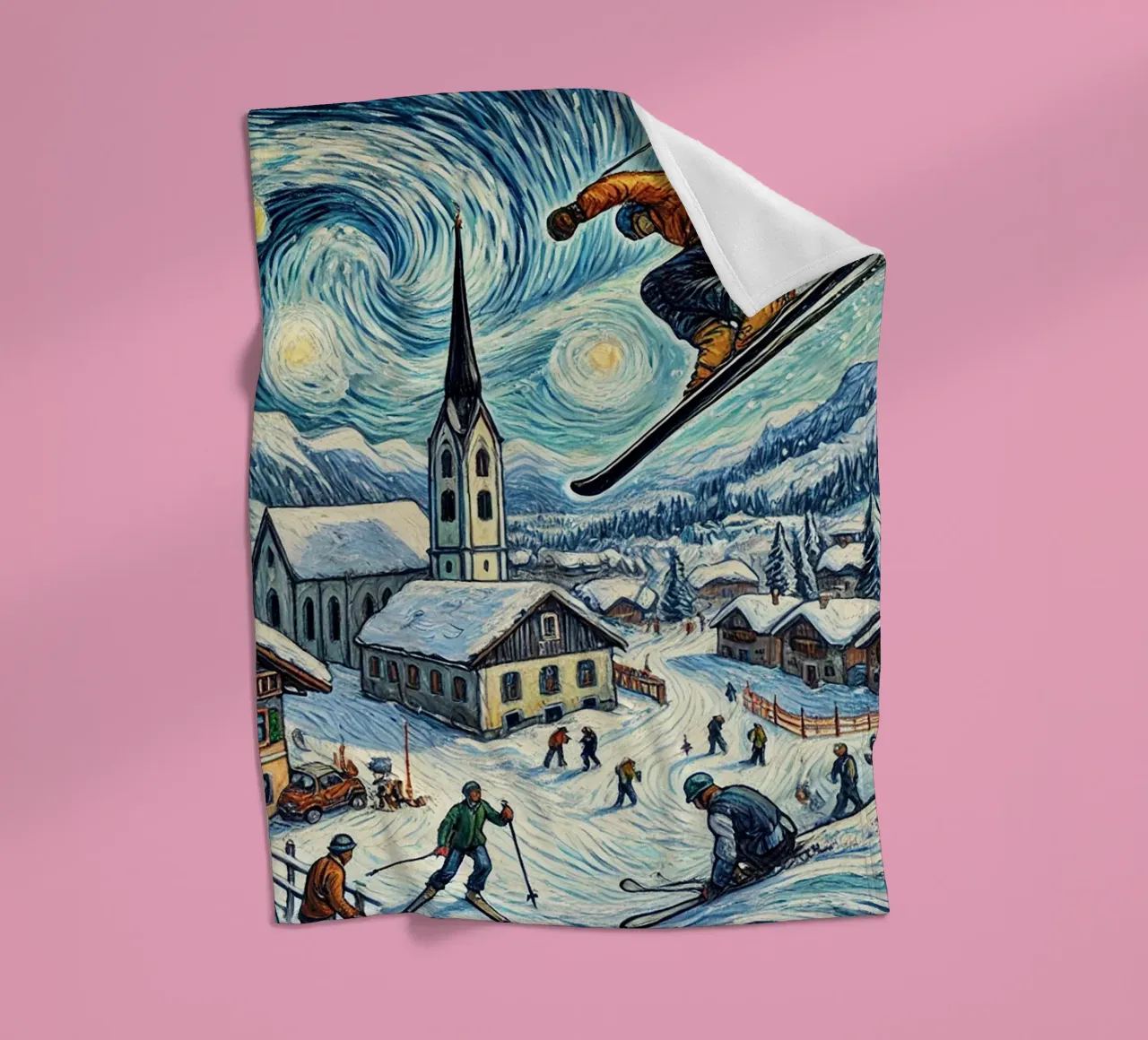 Alpine WM 2025 coperta in pile da Vintage Van Gogh