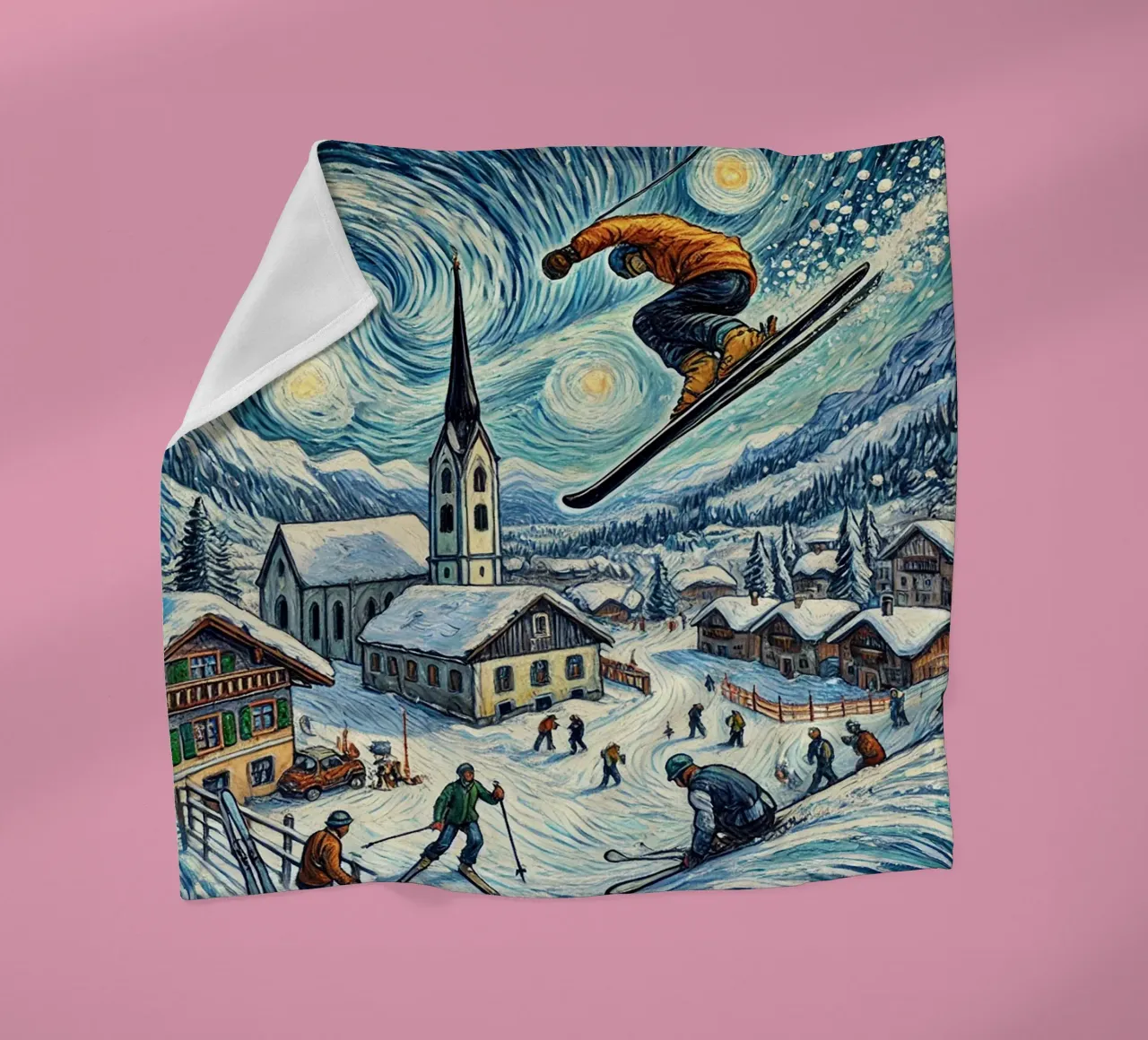 Alpine WM 2025 coperta in pile da Vintage Van Gogh