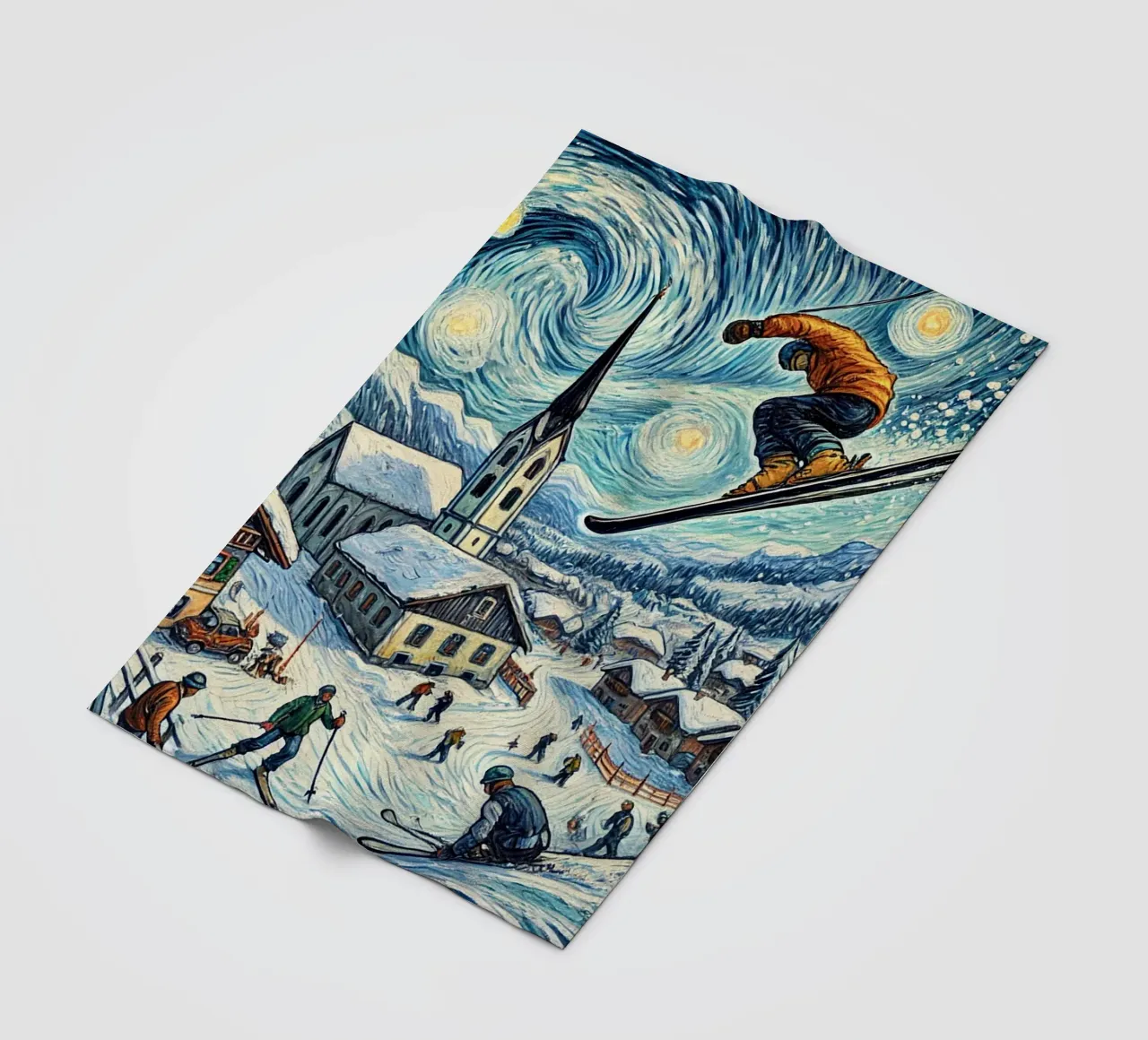 Alpine WM 2025 coperta in pile da Vintage Van Gogh