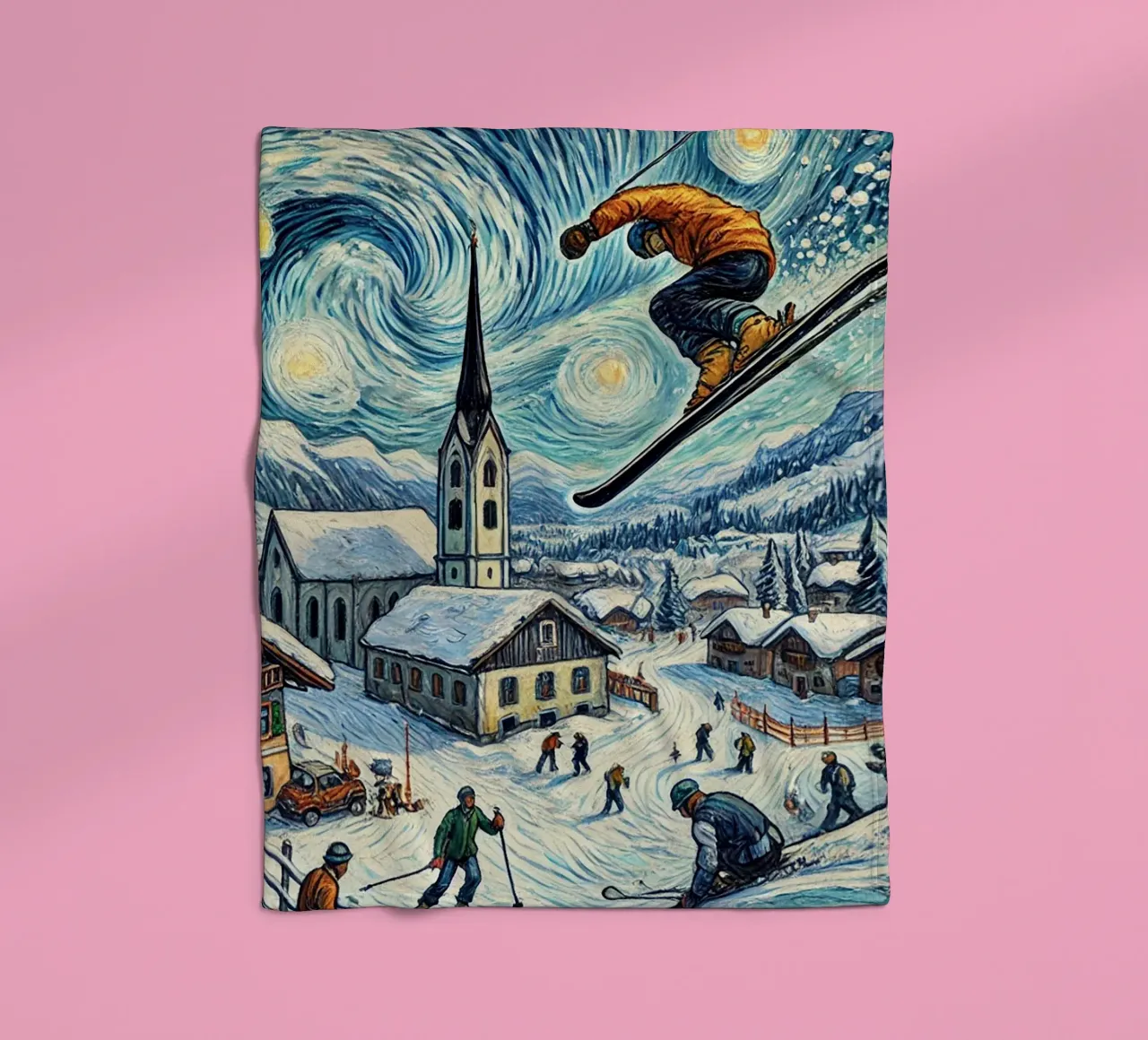 Alpine WM 2025 coperta in pile da Vintage Van Gogh