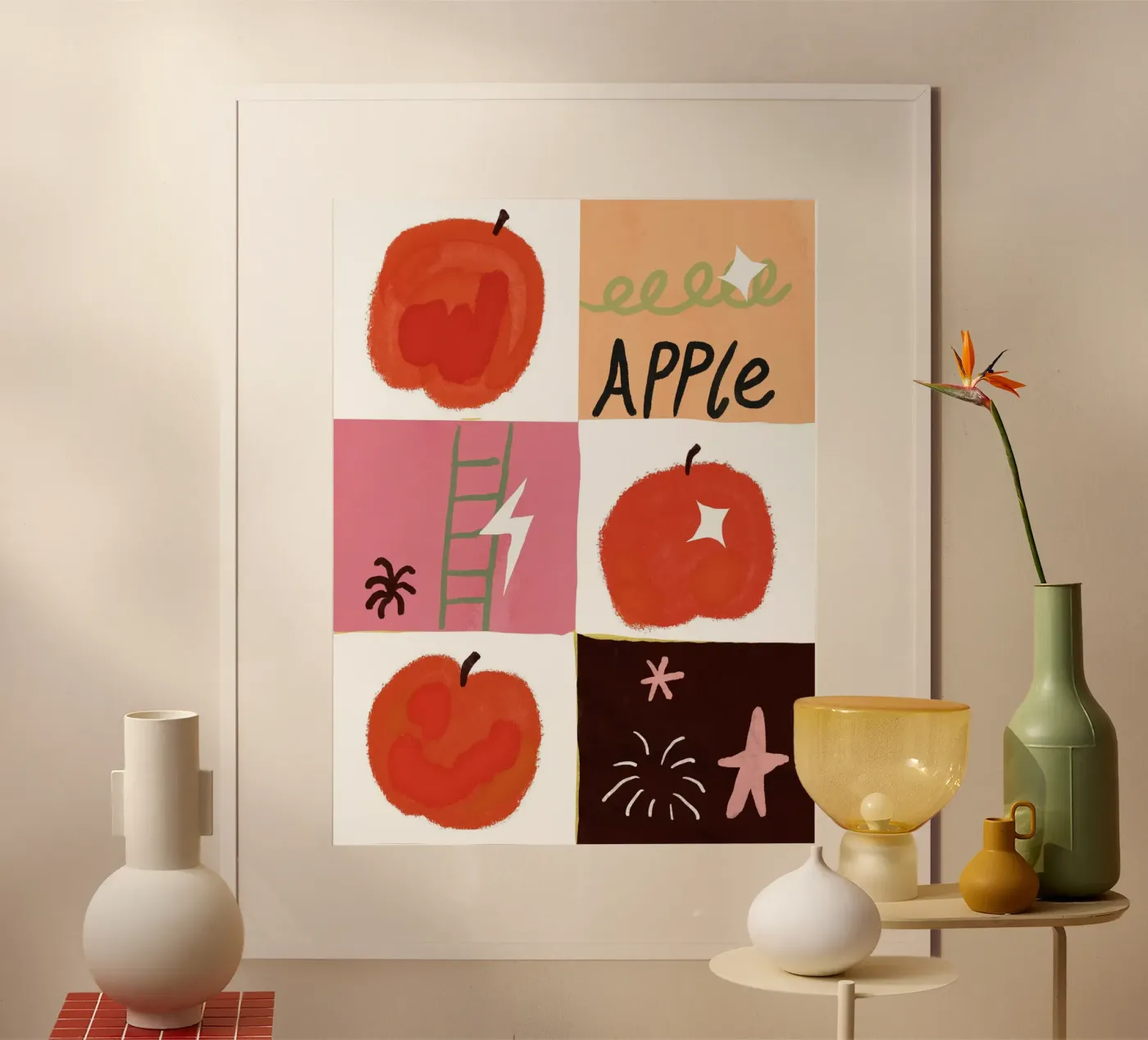 Appel poster poster van Little Dean