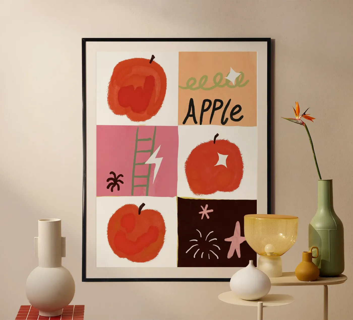 Appel poster poster van Little Dean