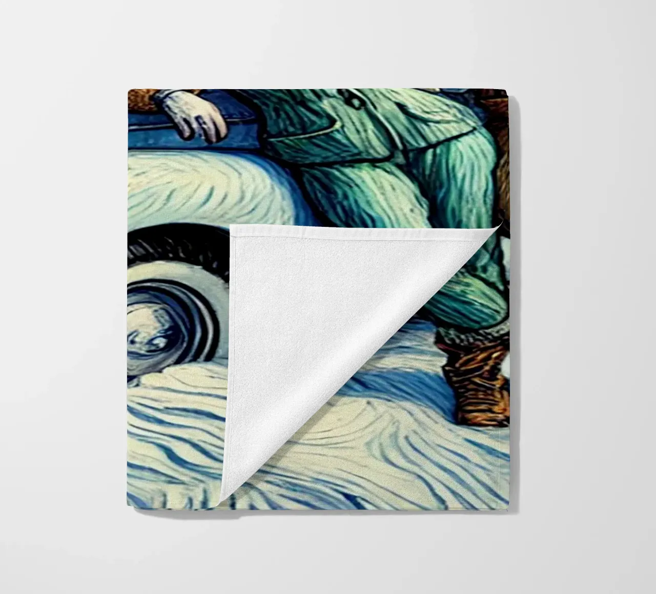 Skiing Ladies Snowmobile telo mare da Vintage Van Gogh