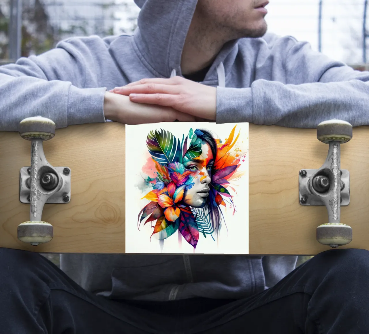 Watercolor Native Woman sticker by Chromatic Fusion Studio