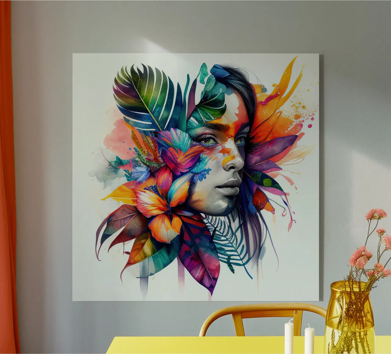 Aquarell Eingeborene Frau Acryl-Glas von Chromatic Fusion Studio