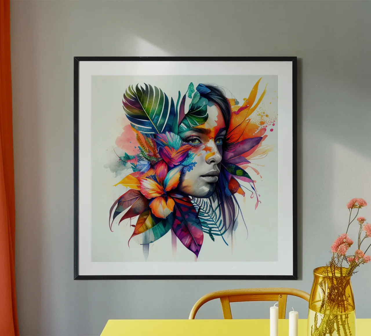 Watercolor Native Woman poster by Chromatic Fusion Studio