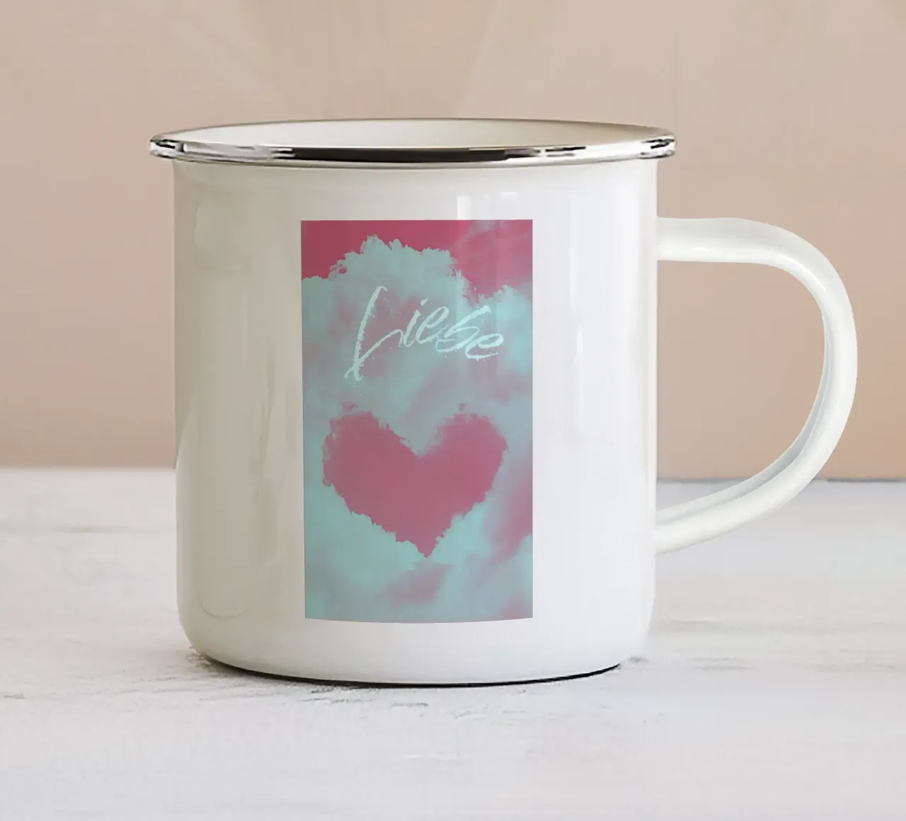 LIEBE tazza in smalto da Einfach Uebel