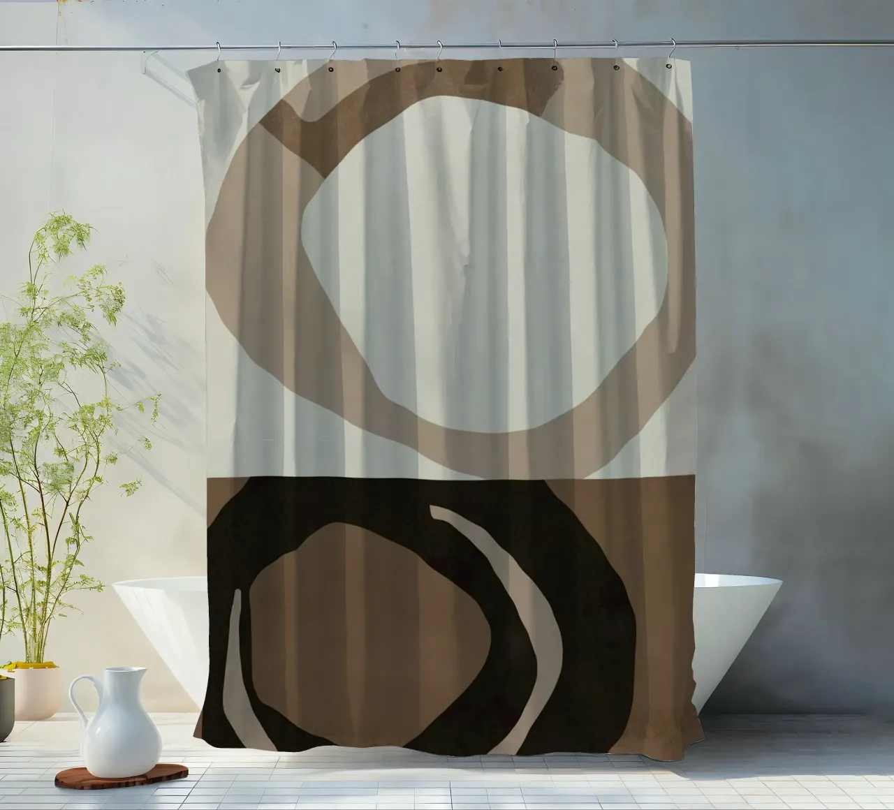 Inspo minimal neutral abstract 04 tenda da doccia da Little Dean