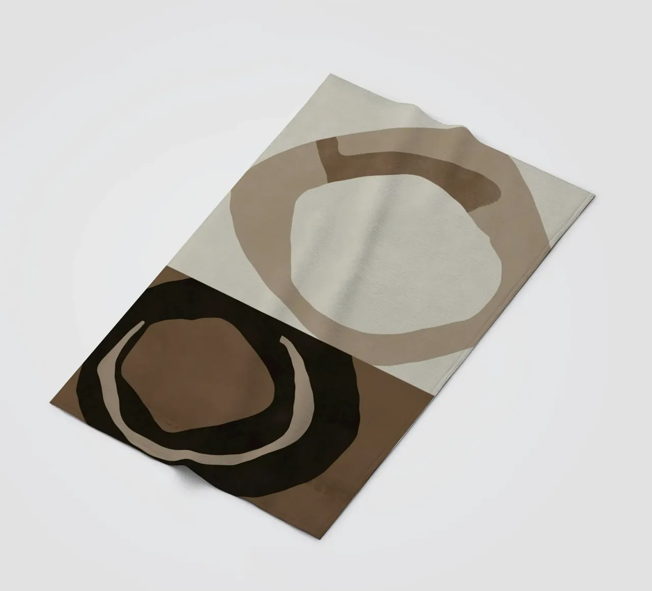 Inspo minimal neutral abstract 04 fleece blanket by Little Dean