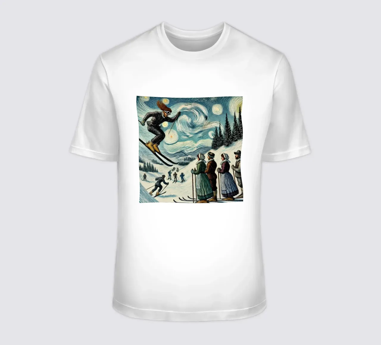 Skiing Witchhunt t-shirt da Vintage Van Gogh