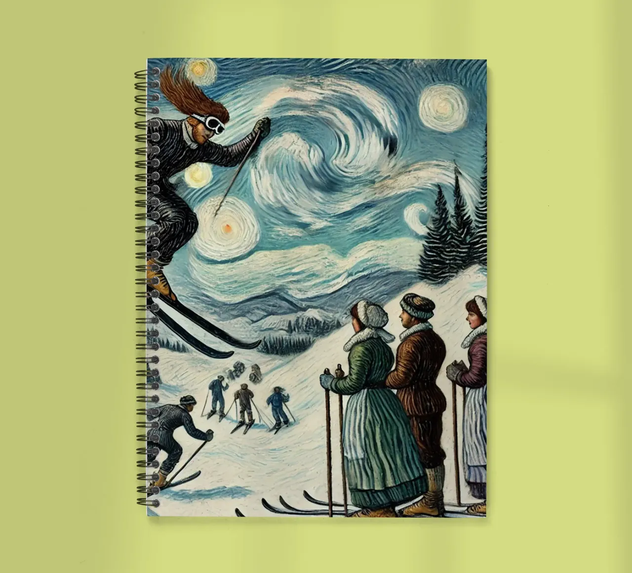 Skiing Witchhunt Ringbuch von Vintage Van Gogh