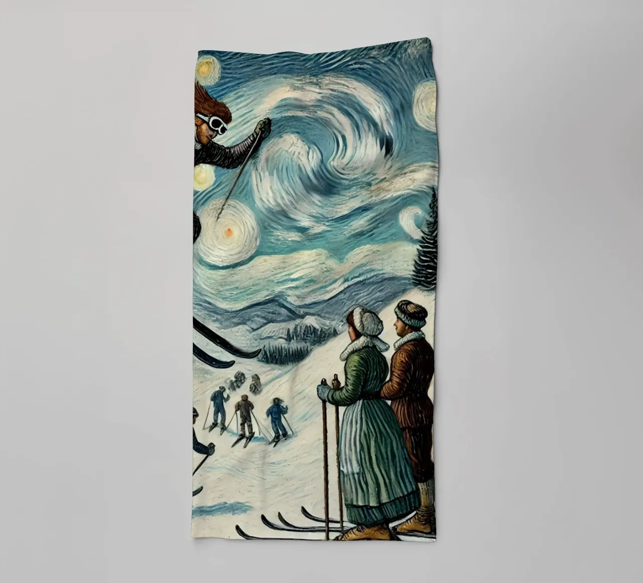 Skiing Witchhunt asciugamano da bagno da Vintage Van Gogh