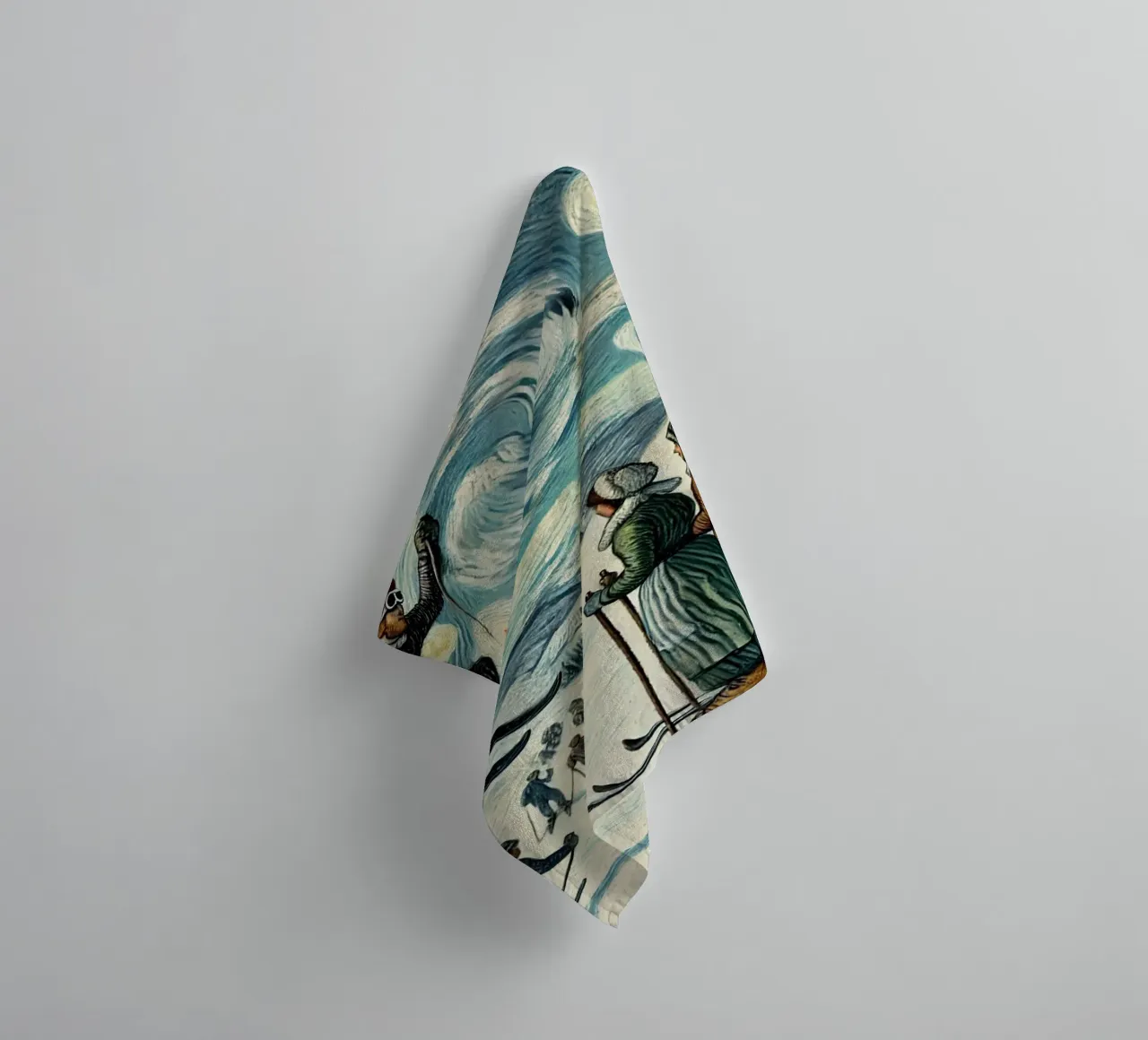 Skiing Witchhunt asciugamano da bagno da Vintage Van Gogh
