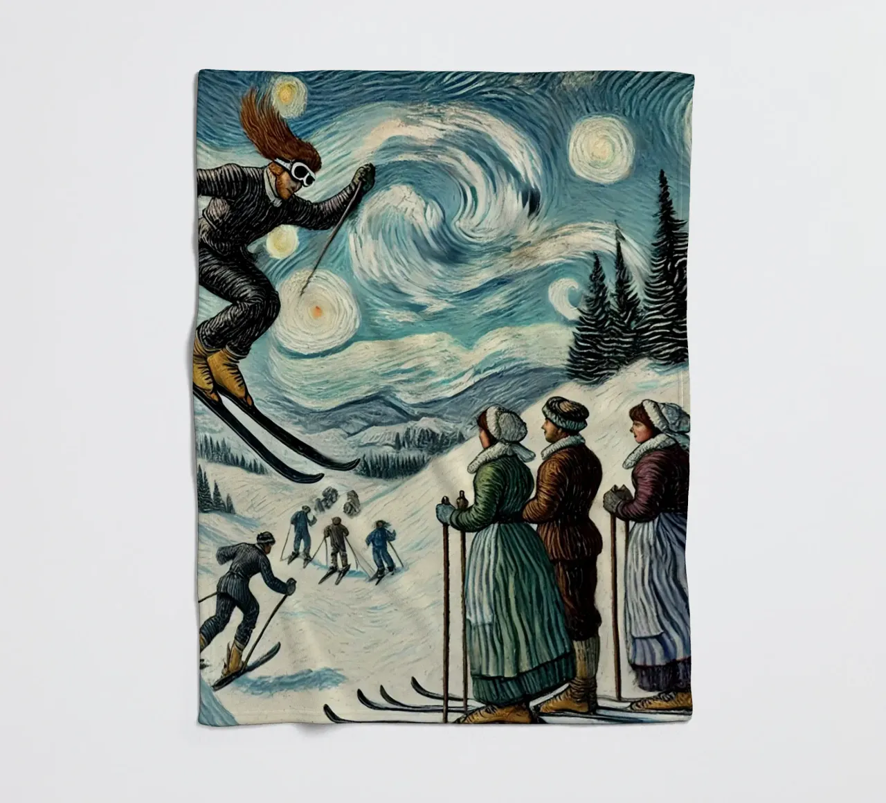 Skiing Witchhunt coperta in pile da Vintage Van Gogh