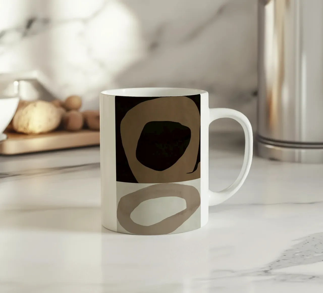 Inspo minimal neutral abstract 05 tazza in ceramica da Little Dean