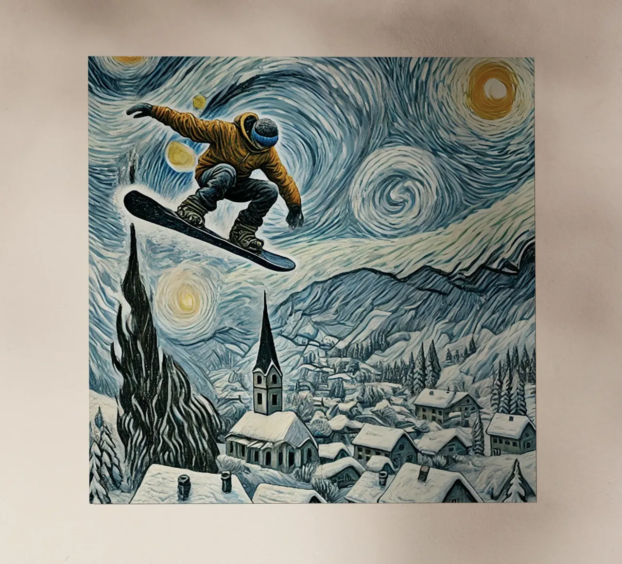 Snowboard Extravaganza pellicola backlit da Vintage Van Gogh