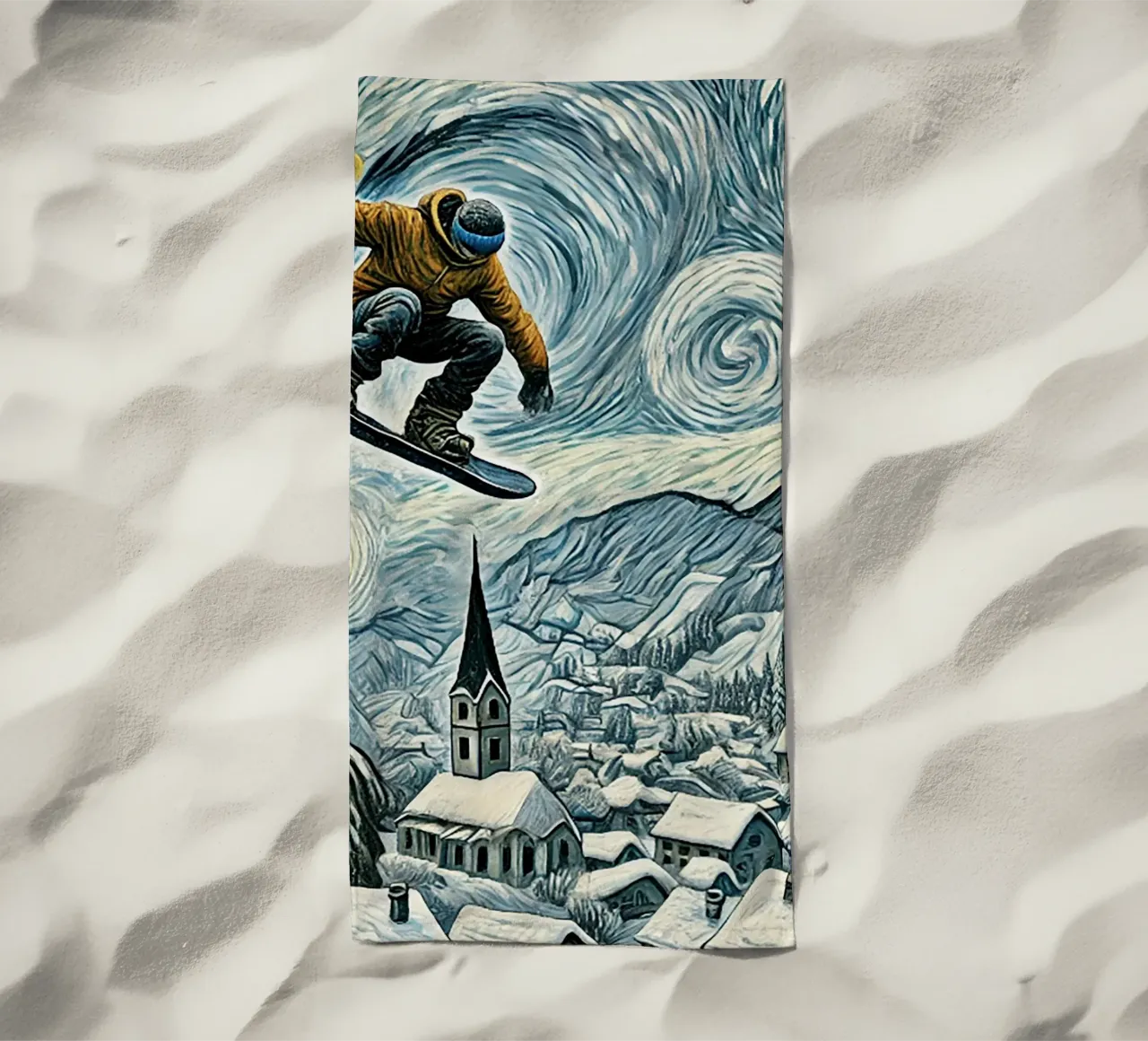 Snowboard Extravaganza telo mare da Vintage Van Gogh