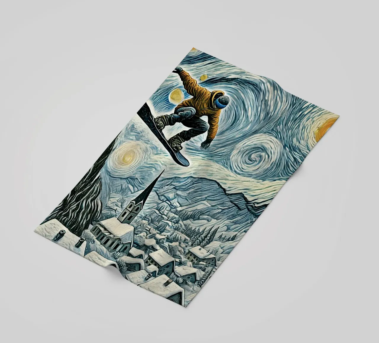 Snowboard Extravaganza telo mare da Vintage Van Gogh