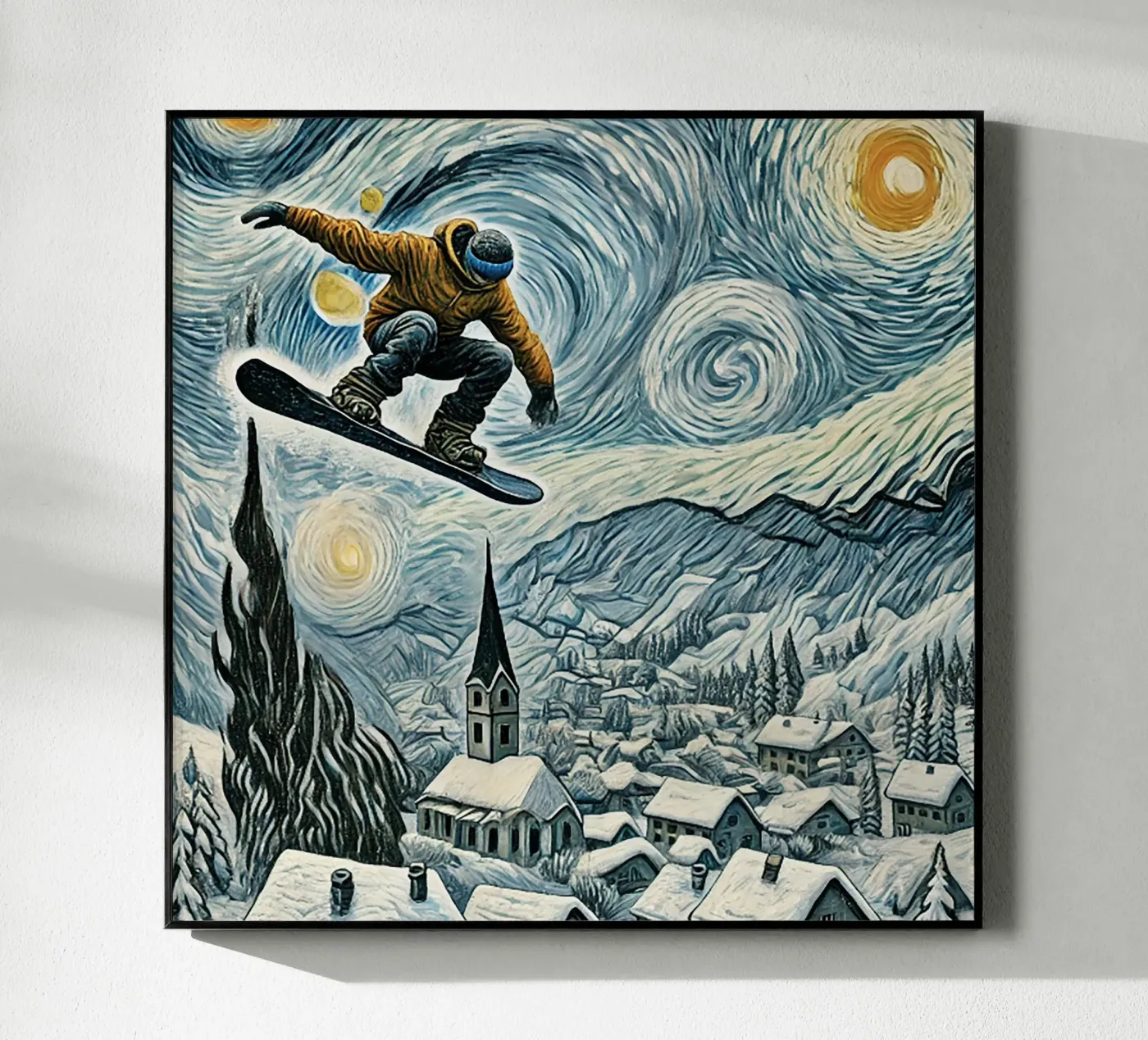 Snowboard Extravaganza plexiglass da Vintage Van Gogh