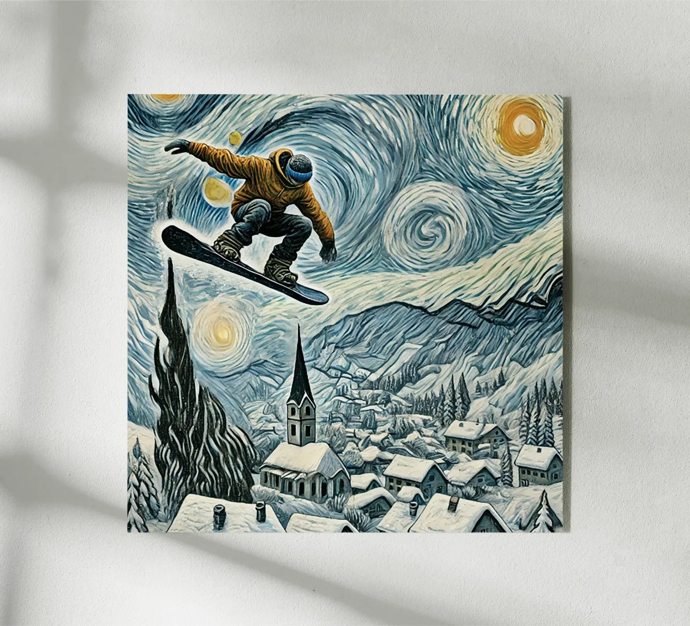Snowboard Extravaganza plexiglass da Vintage Van Gogh